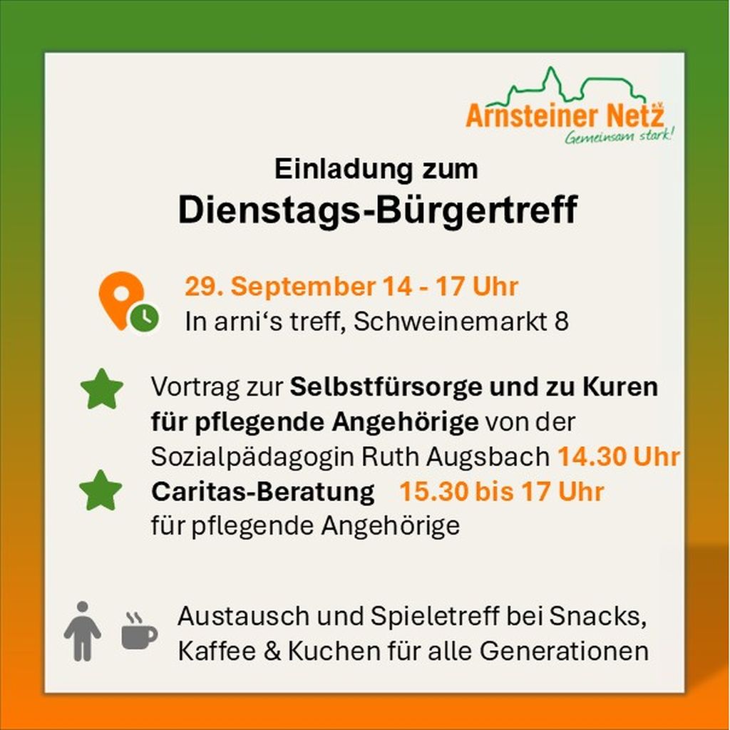 Vortrag über Selbstfürsorge und Kuren für pflegende Angehörige 