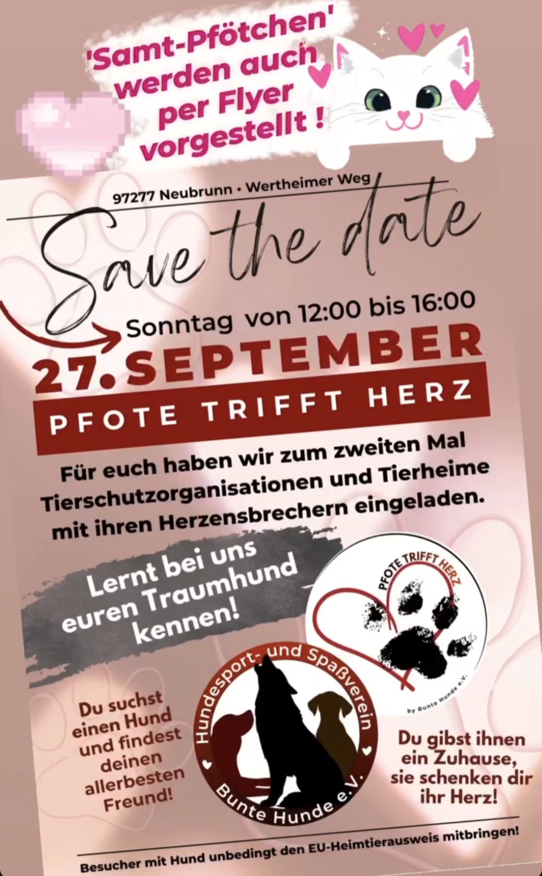 PFOTE TRIFFT HERZ 