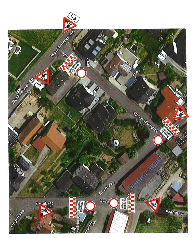 Sperrung Frühlingsstraße, Grundweg, Rainberg