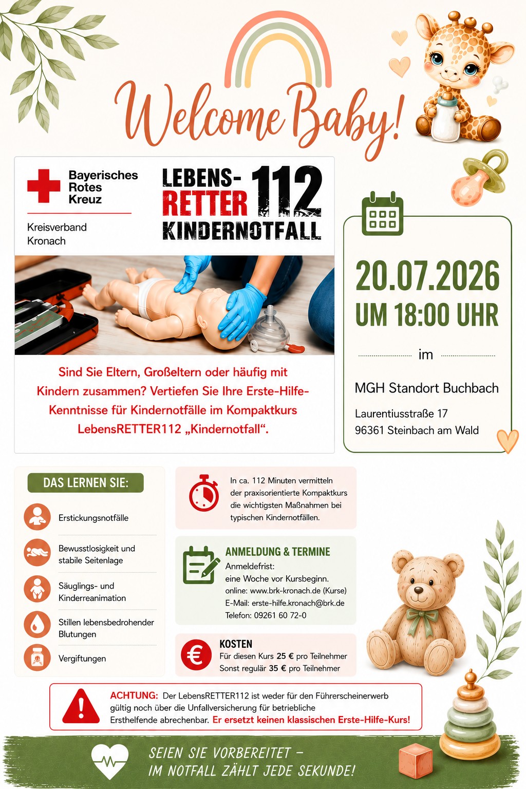 Kompaktkurs Kindernotfall