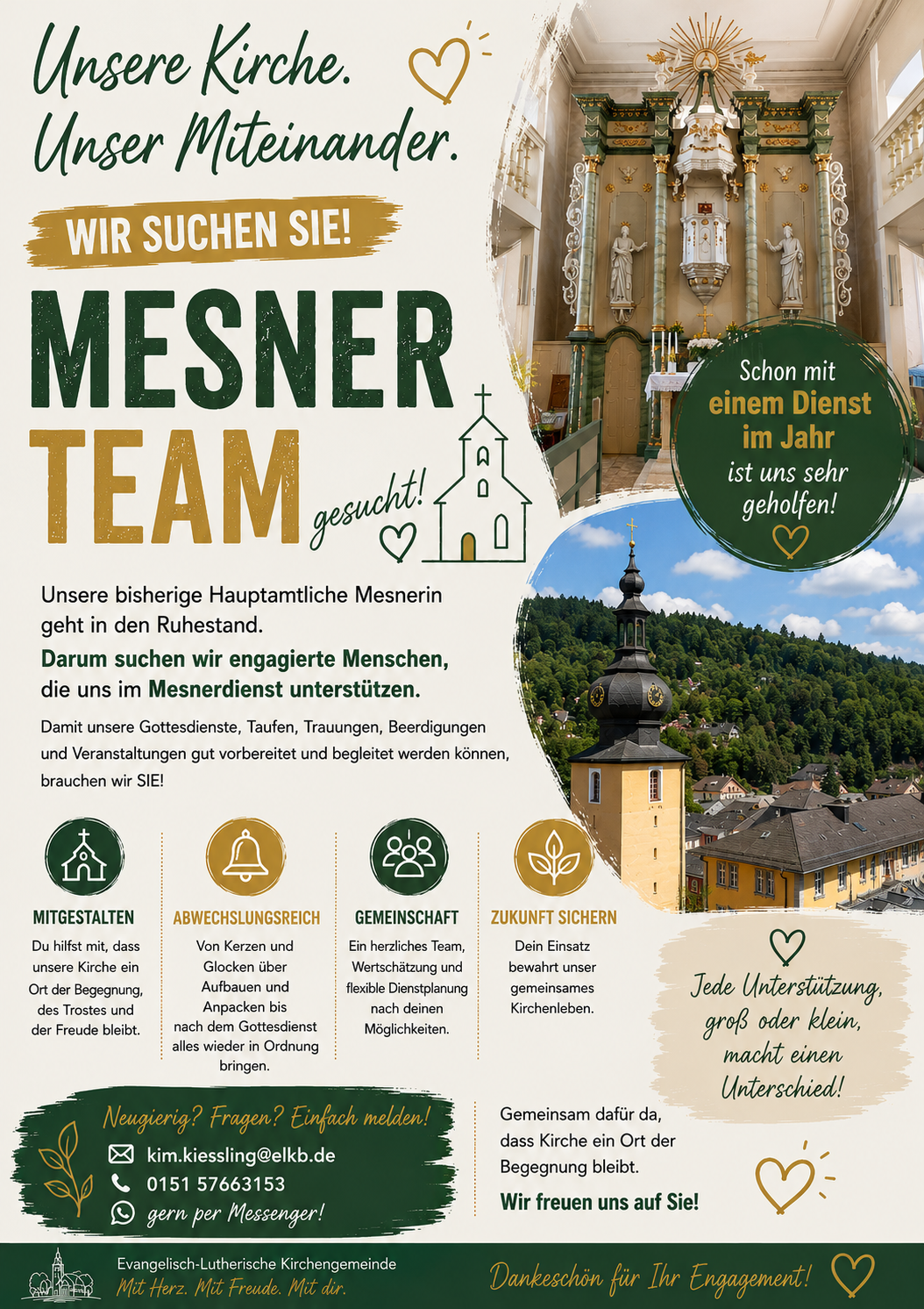 Mesner:in im Ehrenamt gesucht