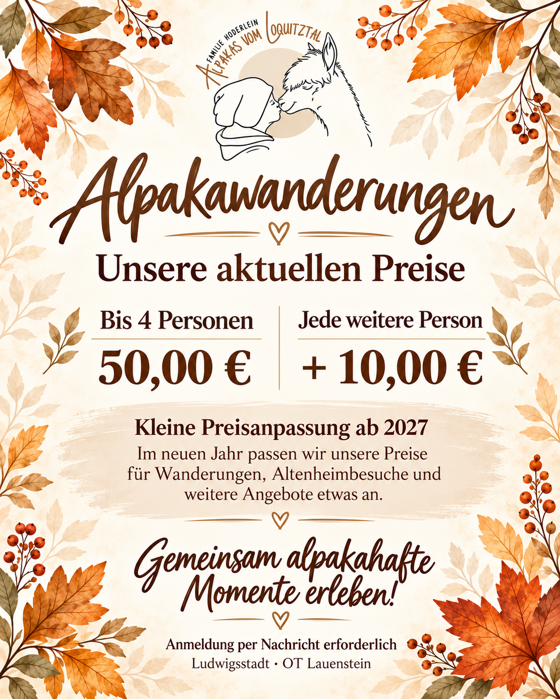 🍂🦙 Goldener Oktober trifft flauschige Begleiter! 🤎