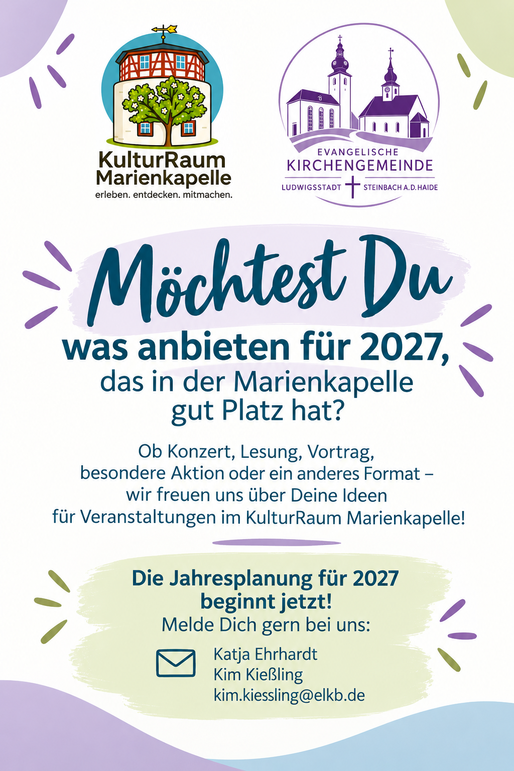 Beiträge für die Marienkapelle 2027 gesucht