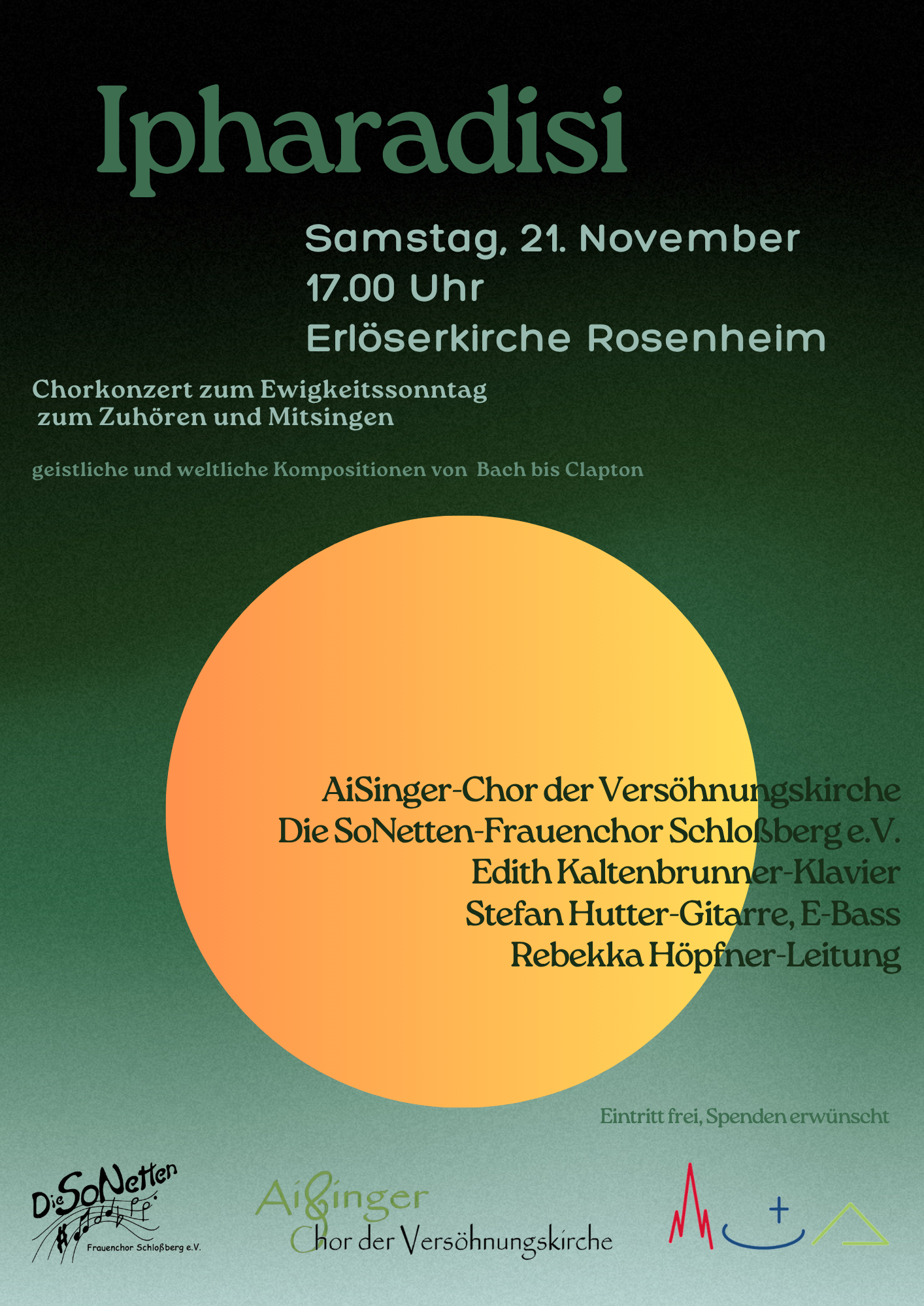 Ipharadisi - Chorkonzert zum Ewigkeitssonntag zum Zuhören und Mitsingen