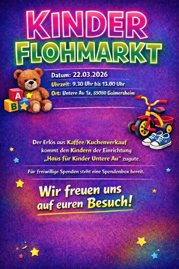 Flohmarkt für Kinder – 22. März 2026