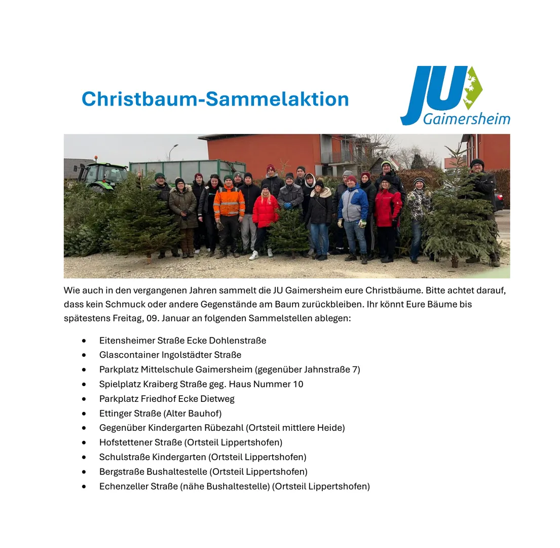 Christbaum-Sammelaktion