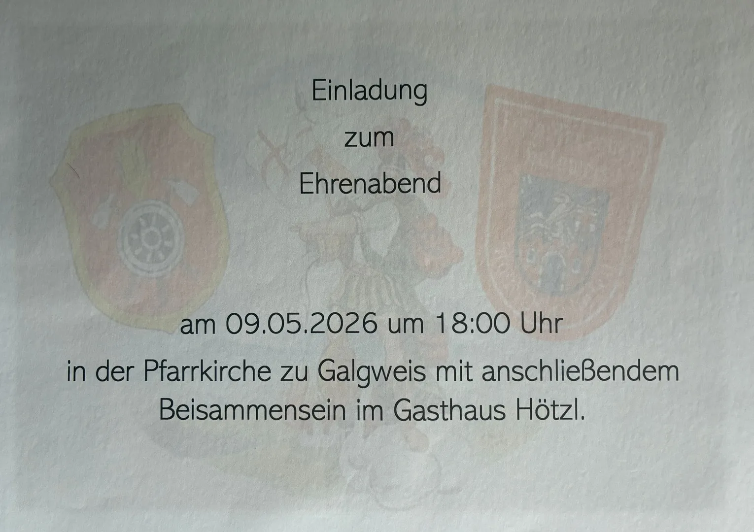 Ehrenabend der Feuerwehr Galgweis