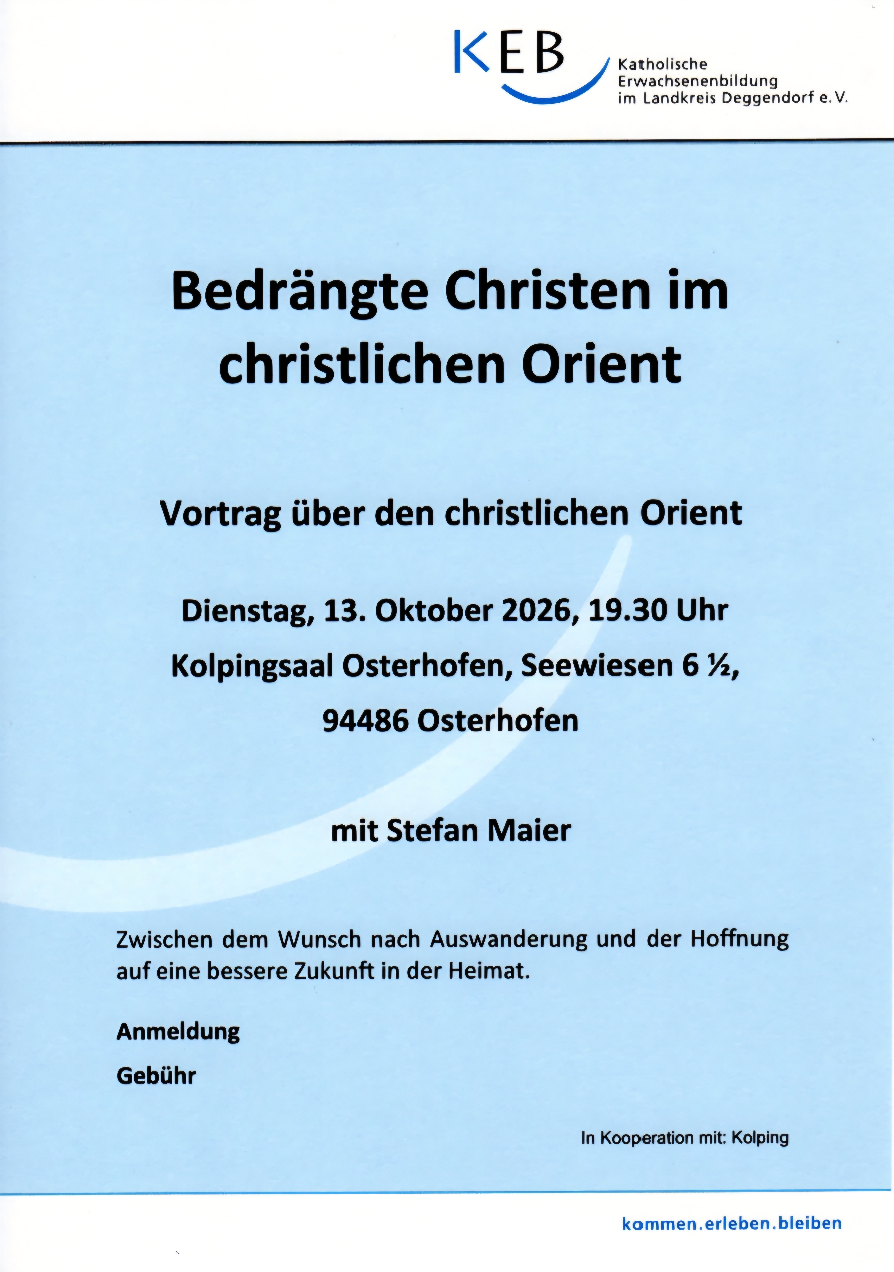 Bedrängte Christen im Orient 