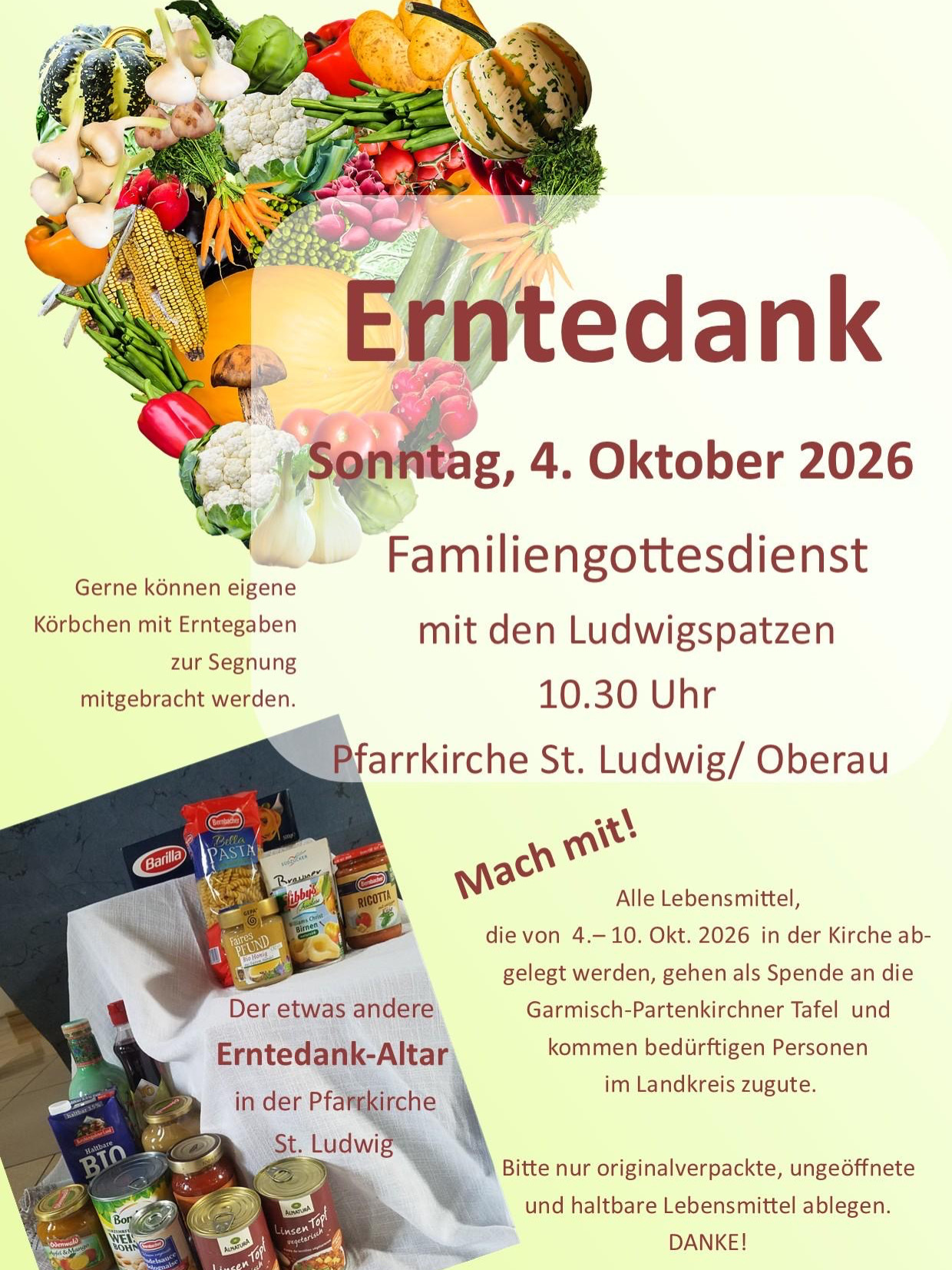 Erntedank - Familiengottesdienst 
