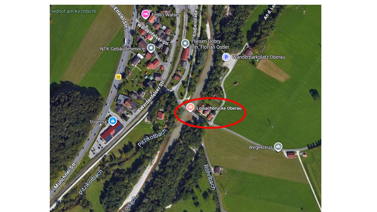 Sperrung der Loisachbrücke am 07.08.2026 von 12.00h bis 18.00h