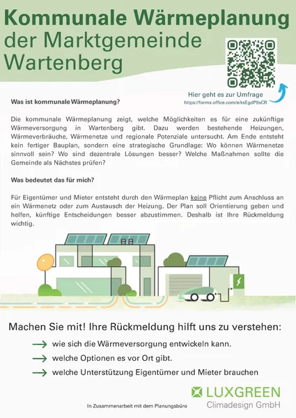 Umfrage für die kommunale Wärmeplanung