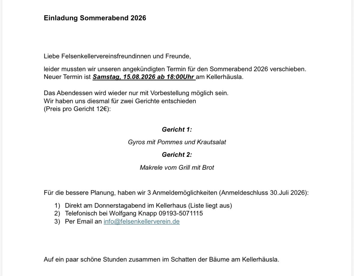 Sommerabend 2026