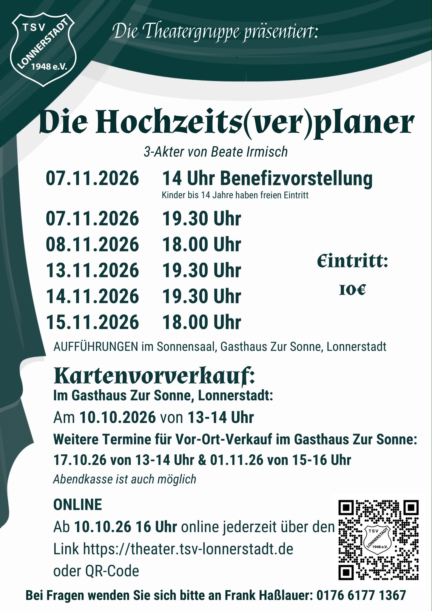 🎭 Vorhang auf für die Theatergruppe des TSV Lonnerstadt! 🎭
