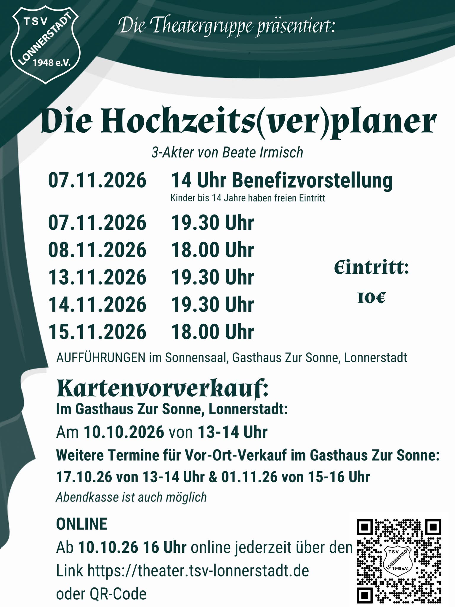 Start Kartenvorverkauf Theater