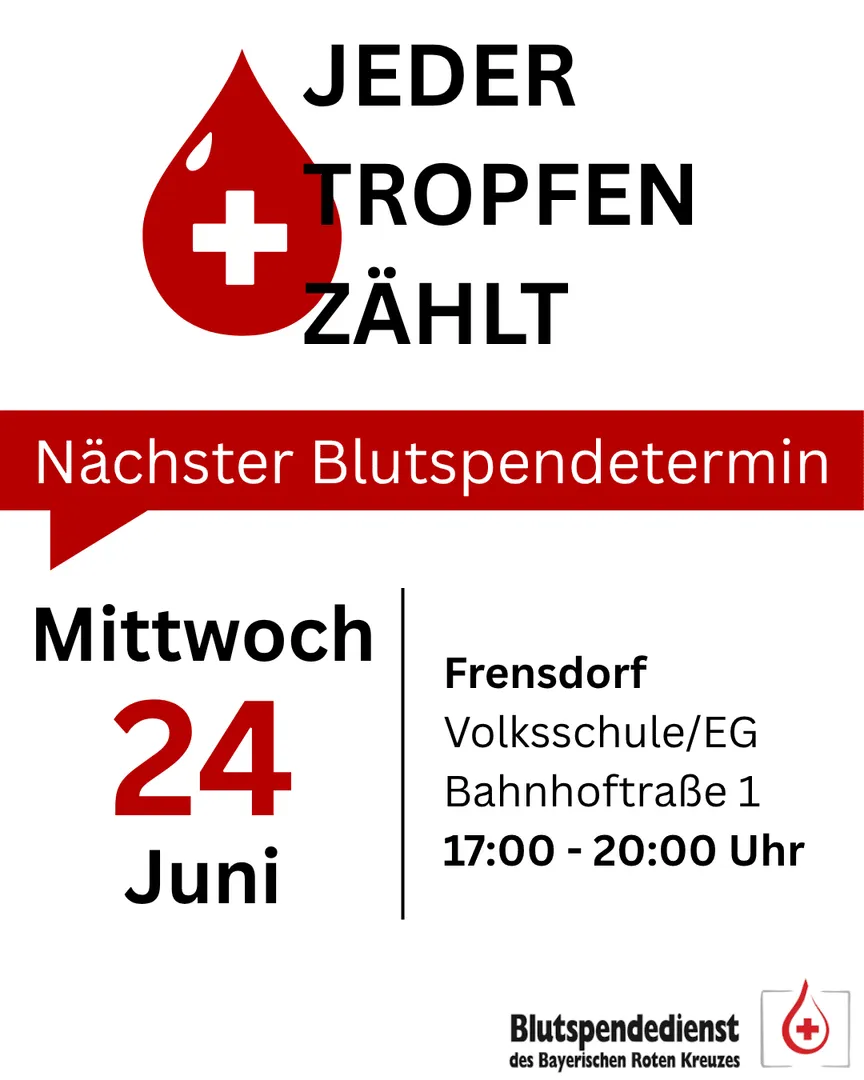 Nächster Blutspendetermin am 24.06.26
