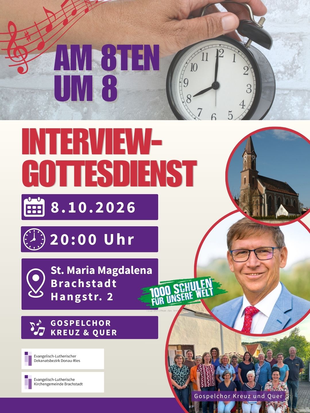 Dekanatsgottesdienst am 8. um 8 - mit Landrat a.D. Stefan Rößle zum Thema 