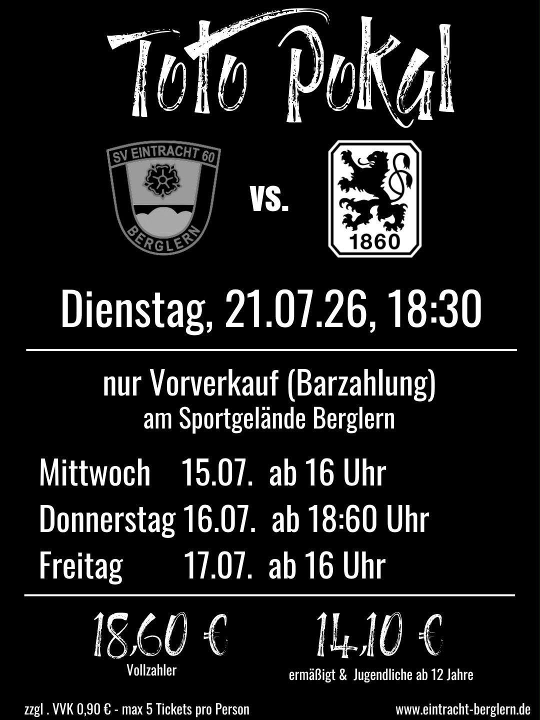Tiketverkauf zum Pokalspiel 