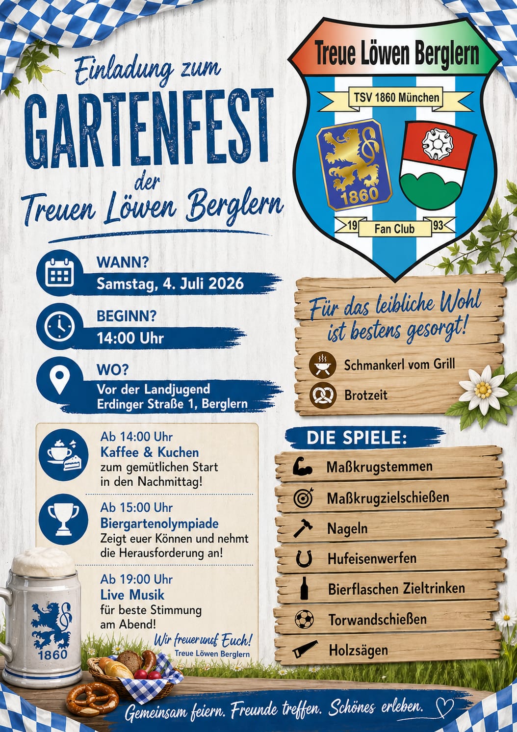 Erinnerungen Gartenfest Treue Löwen Berglern