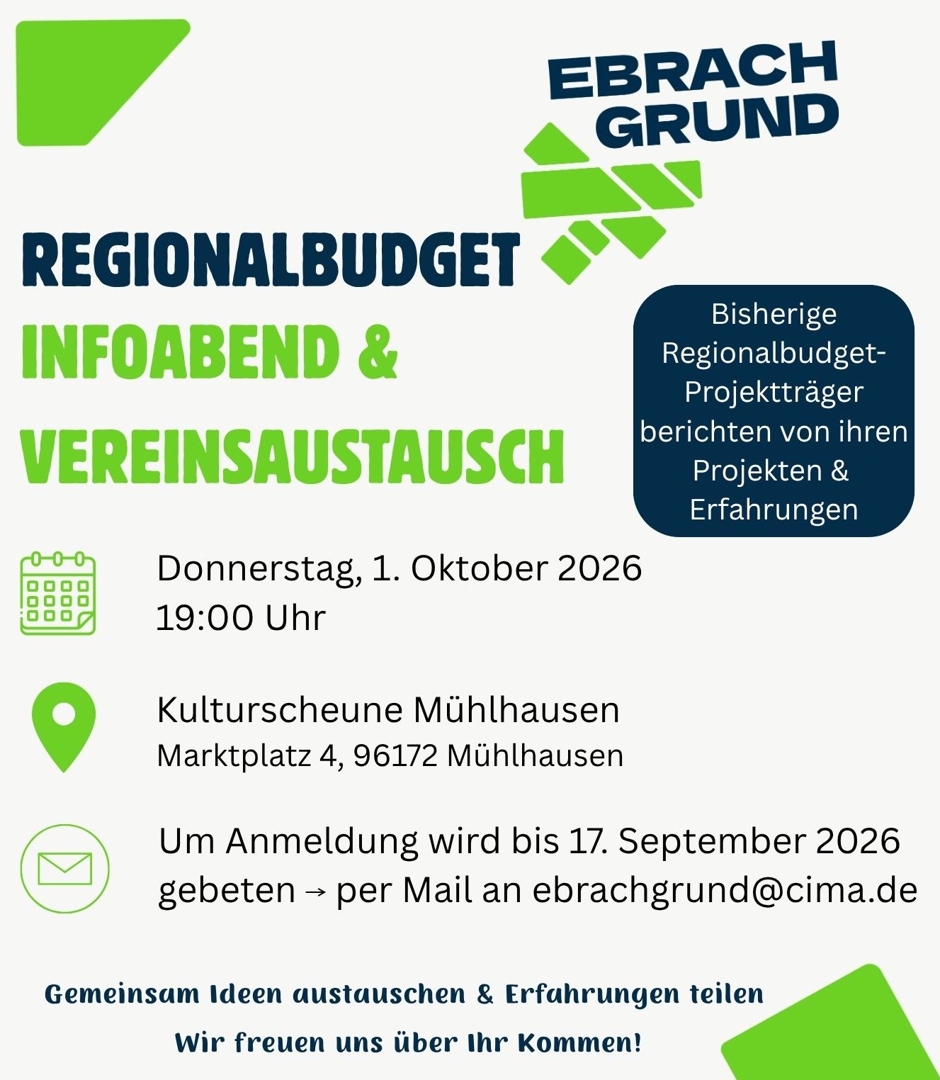 Regionalbudget 2027 – Jetzt Projektideen einreichen! 