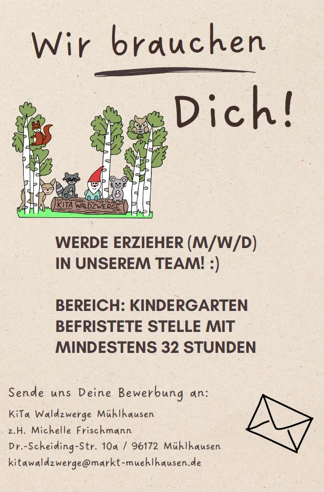 Stellenausschreibungen der KiTa Waldzwerge