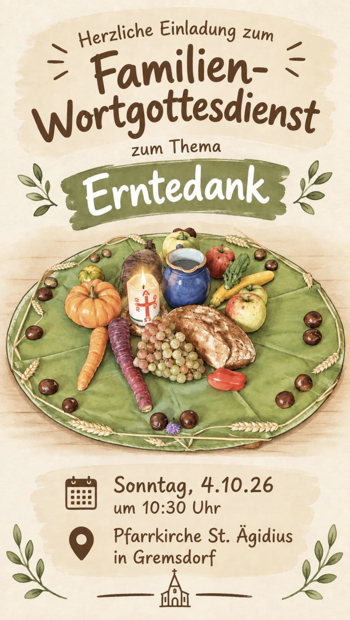 Kinderwortgottesdienst zum Erntedank 