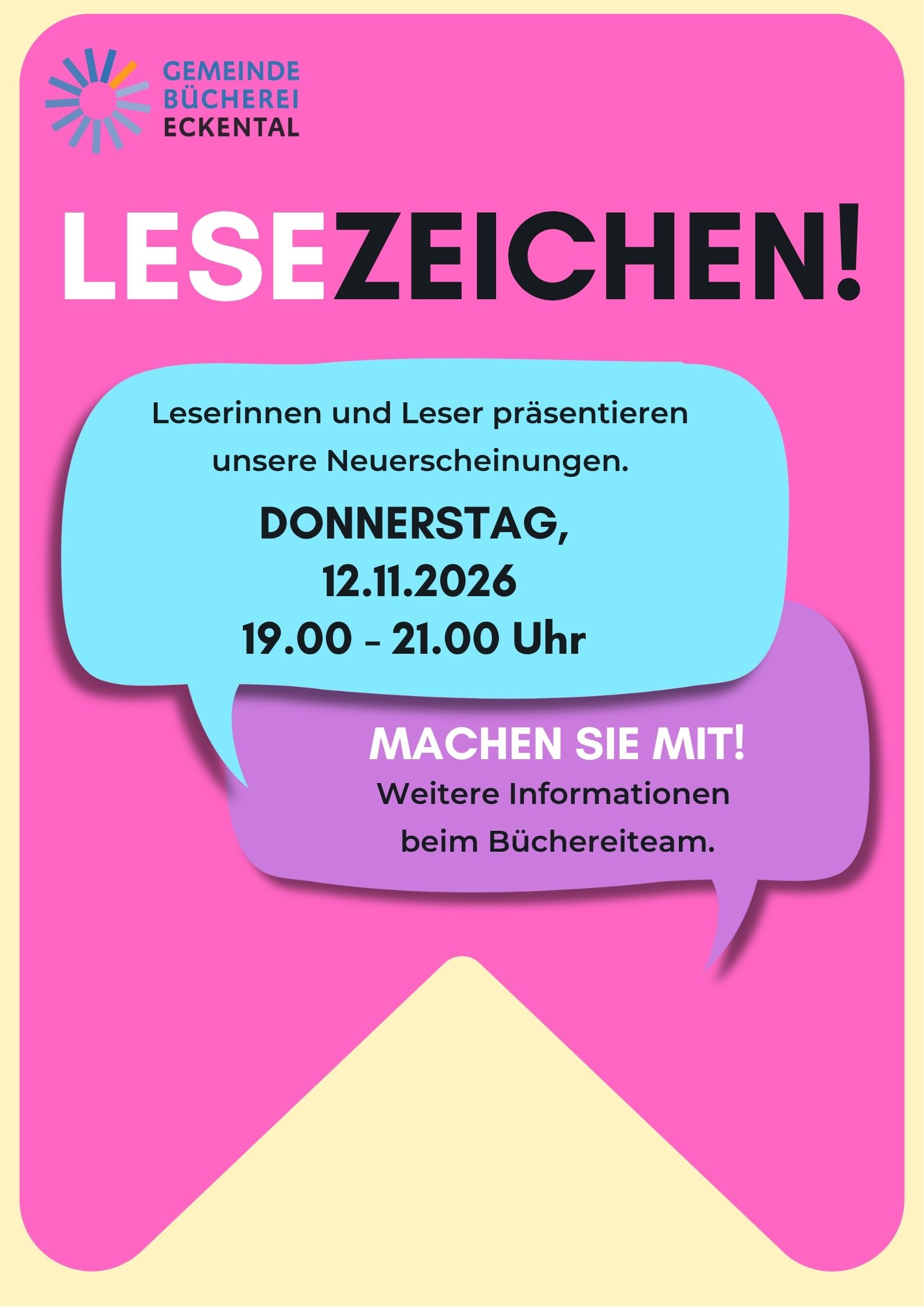 Lesezeichen! Neuanschaffungen für Erwachsene