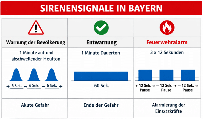 Sirenenwarnung in Bayern