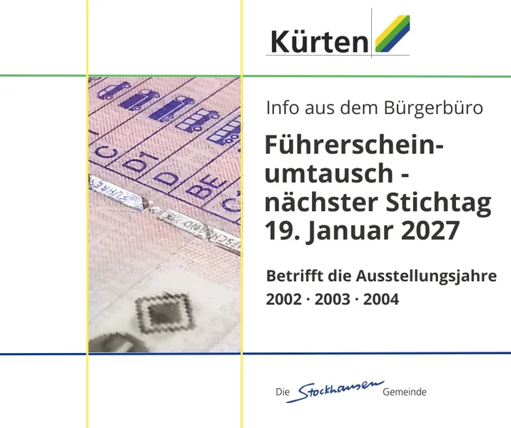 Pflicht zum Führerschein-Umtausch: Stichtag 19. Januar 2027 für Ausstellungsjahre 2002 - 2003 - 2004