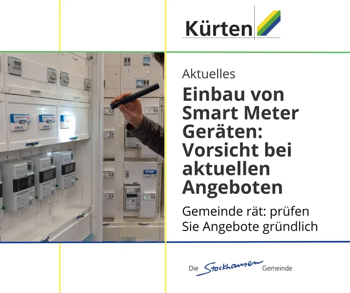 Gemeinde Kürten informiert über Smart-Meter-Werbeschreiben 