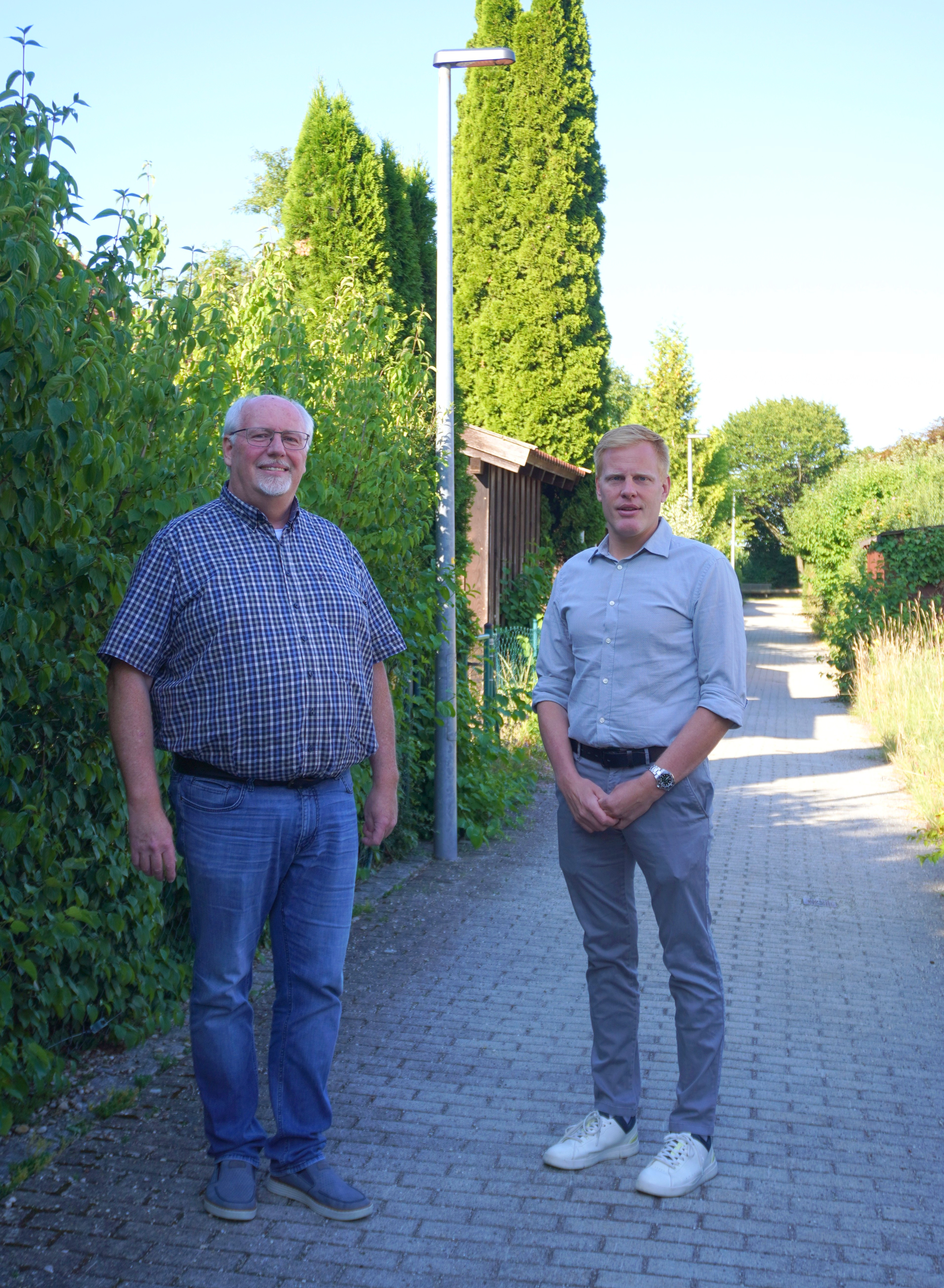 Modernisierung der Straßenbeleuchtung Am Alten Brunnen:  Umrüstung auf LED-Leuchten abgeschlossen