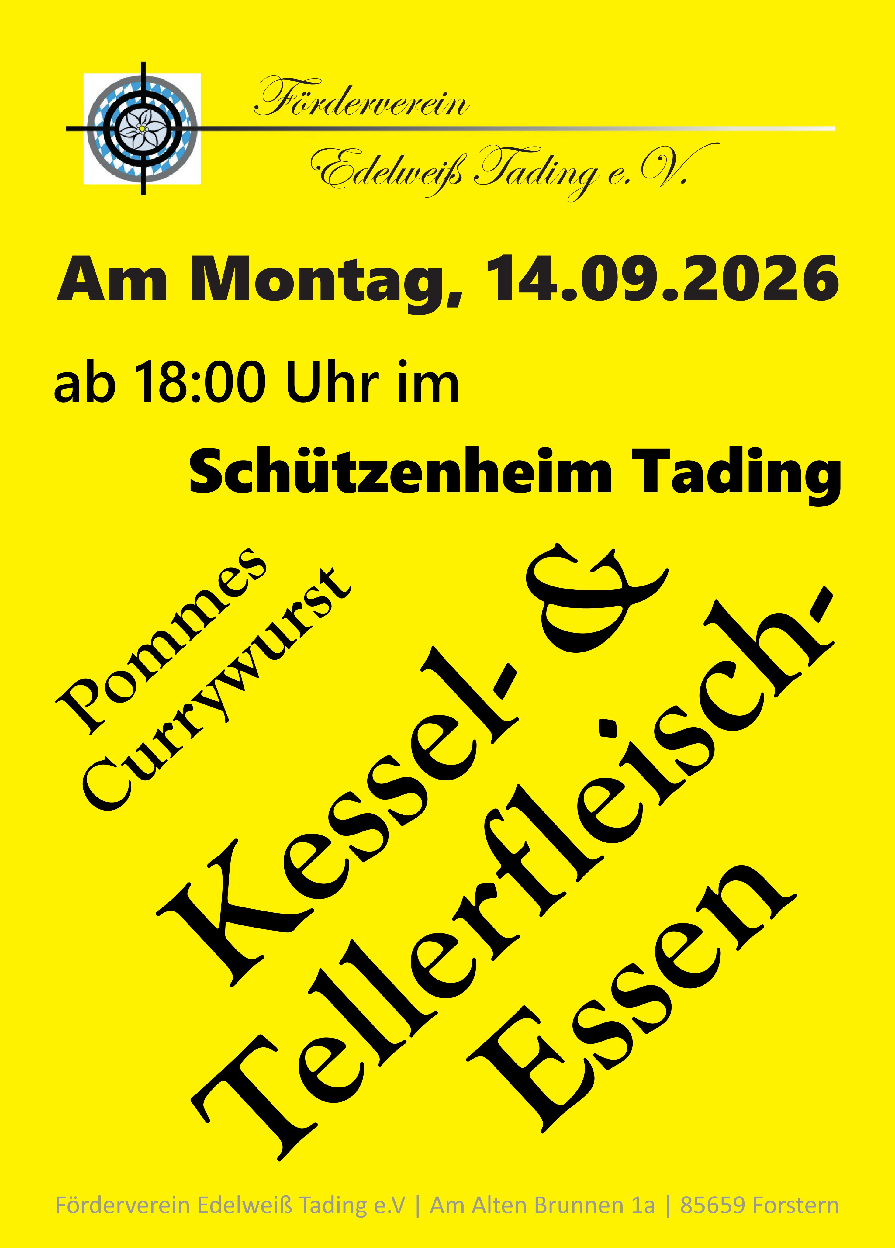 Kessel- und Tellerfleischessen 2026