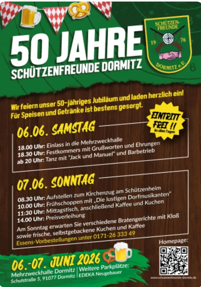 50 jähriges Gründungsfest der Schützenfreunde Dormitz