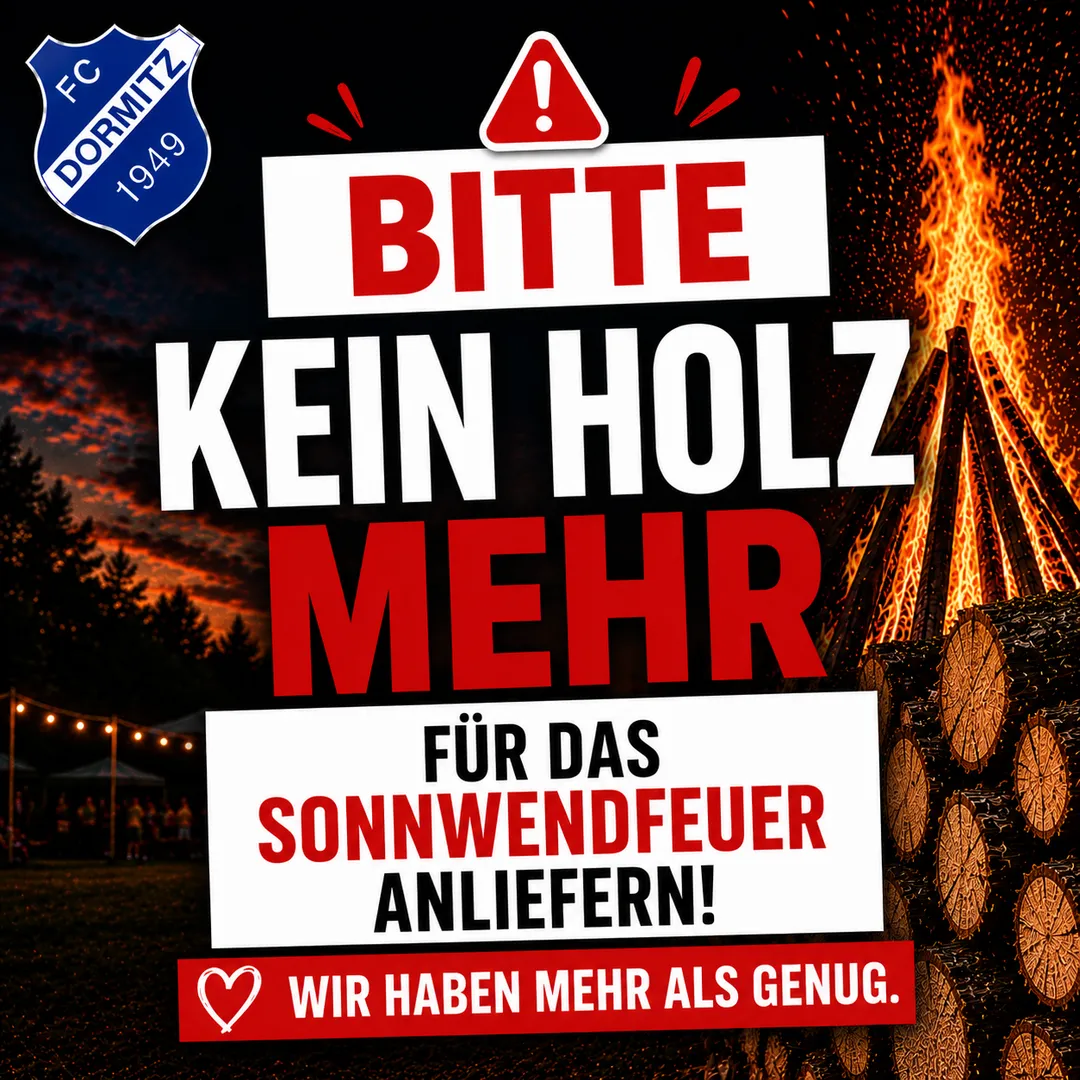 Bitte kein Holz mehr anliefern!