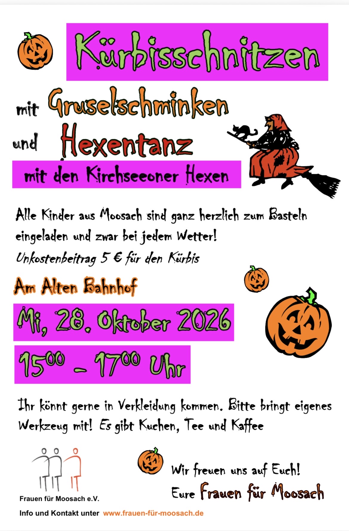 Kürbisschnitzen für Halloween am 28.10.2026