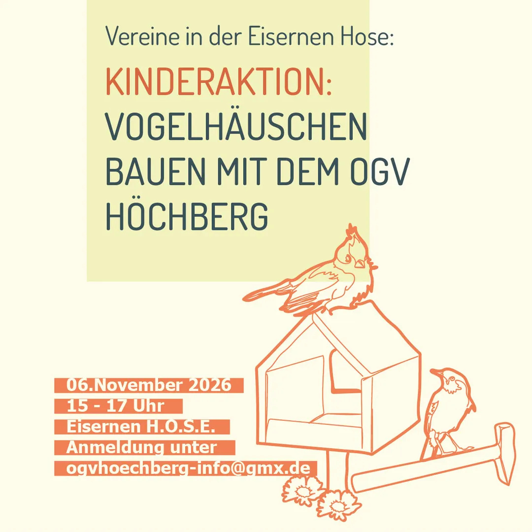 Kinderaktion: Vogelhäuschen bauen mit dem OGV Höchberg