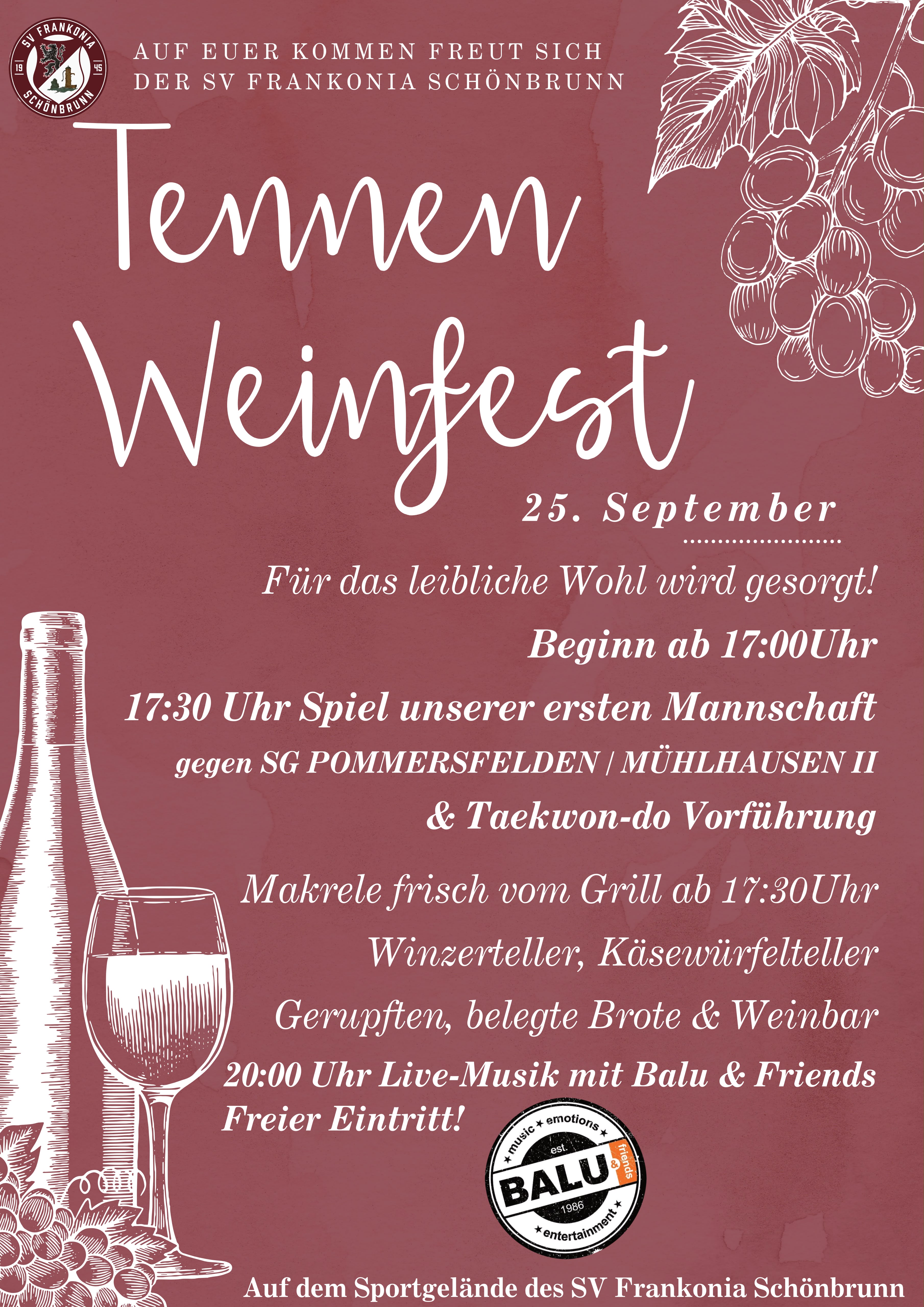 Tennenweinfest SV Frankonia Schönbrunn