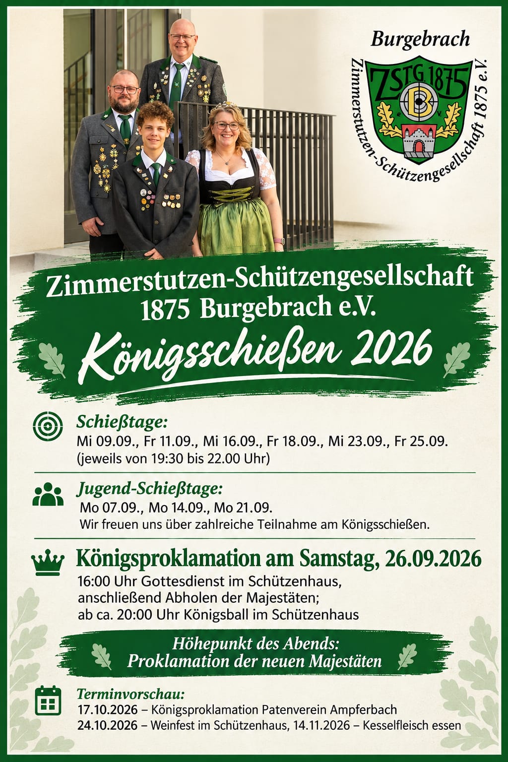 Königsproklamation am 26.09.2026