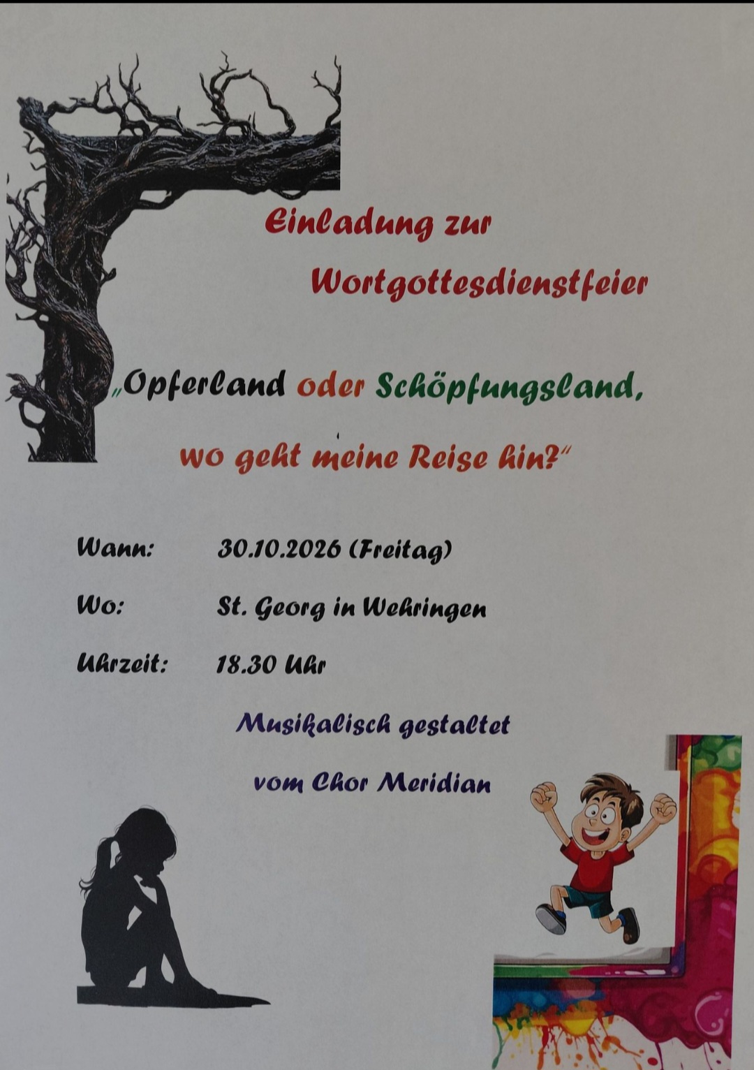 Wortgottesdienstfeier, Opferland oder Schöpfungsland - wo geht die Reise hin?