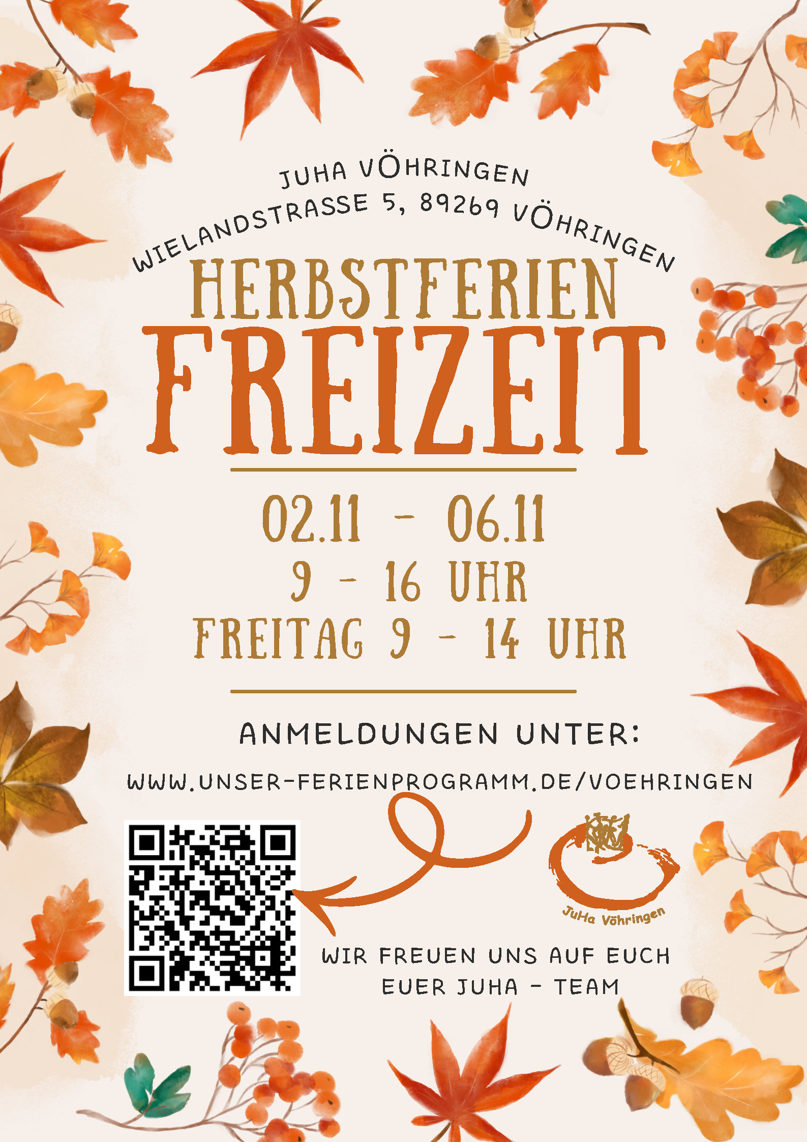 Jetzt anmelden zur Herbstferien Freizeit