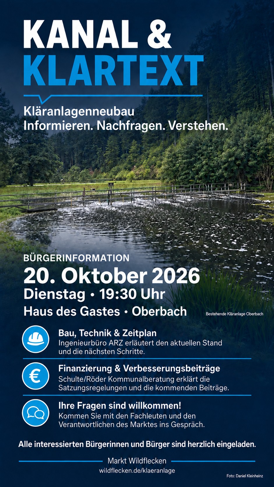 Bürgerinformationsveranstaltung zum Kläranlagenneubau
