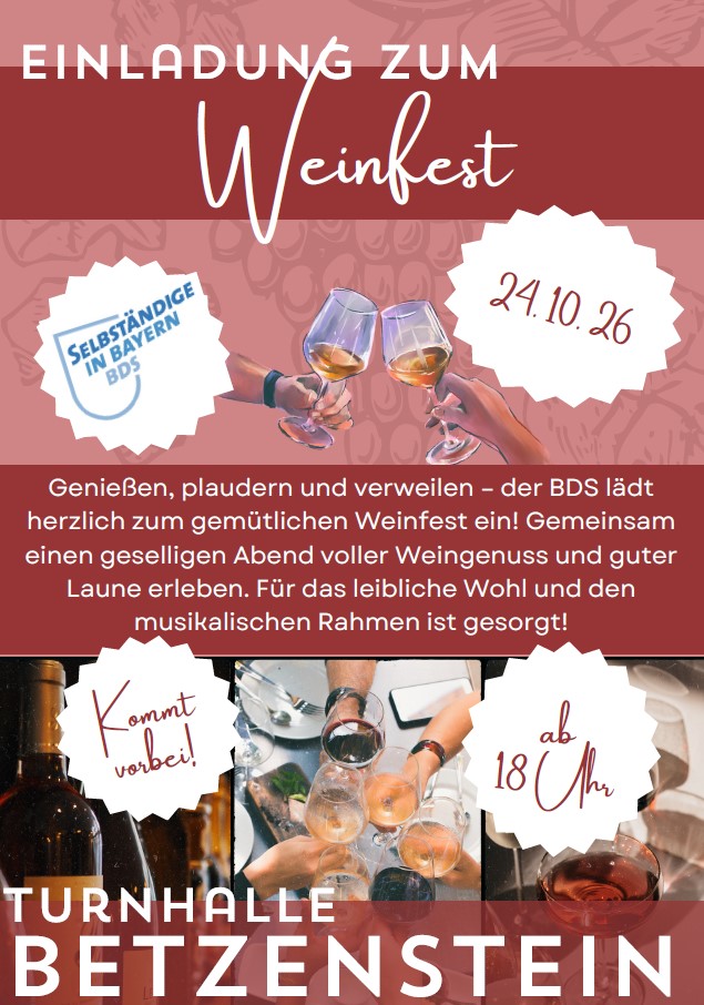 Einladung zum Weinfest / Weinabend