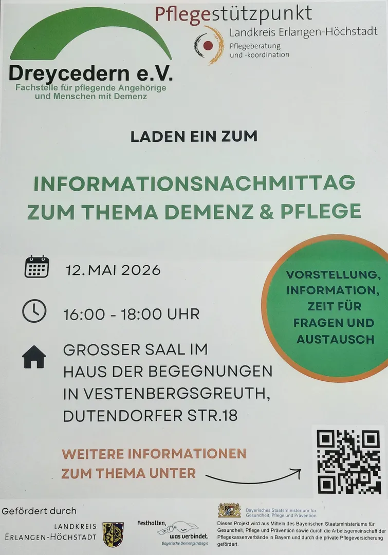 Informationsnachmittag zum Thema Demenz und Pflege 