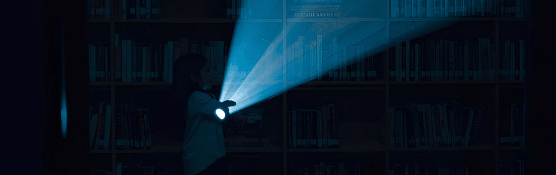 Dunkelausleihe - Schmökern bei Taschenlampenlicht