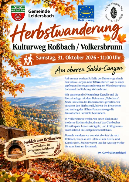 Herbstwanderung Kulturweg Roßbach/Volkersbrunn