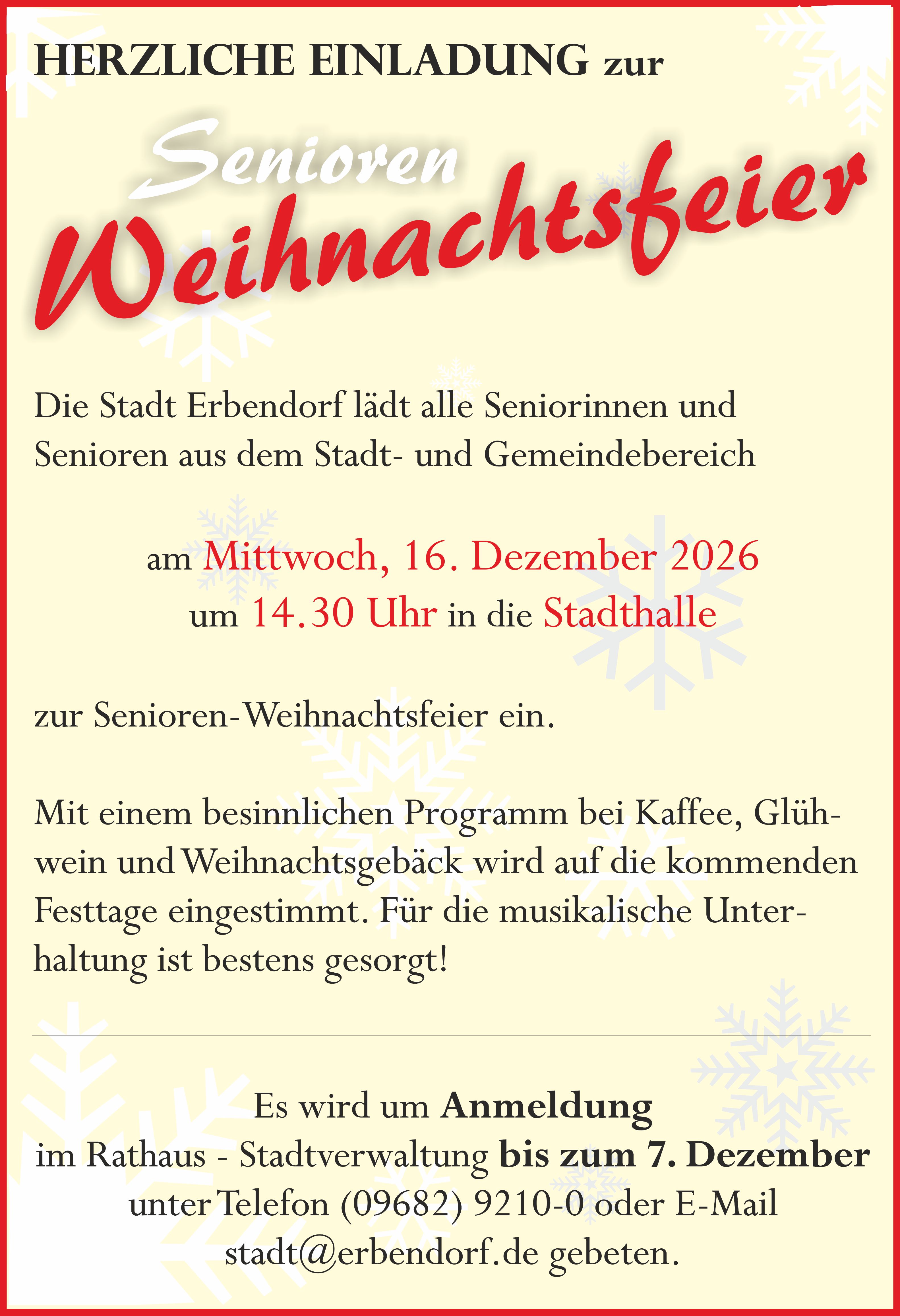 Seniorenweihnachtsfeier