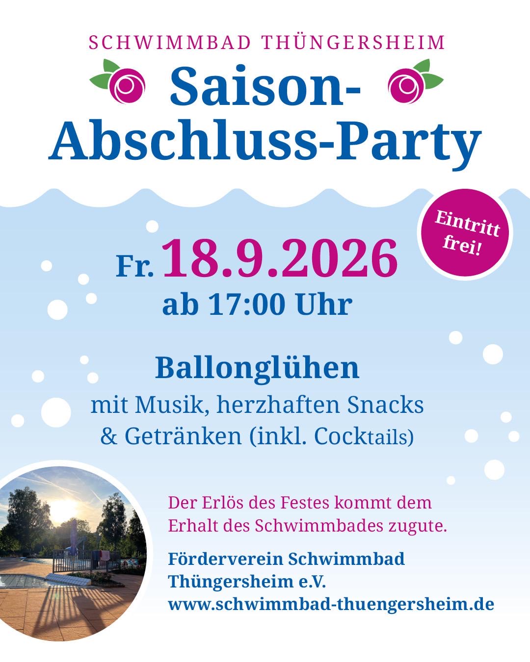 Saison-Abschluss-Party im Schwimmbad