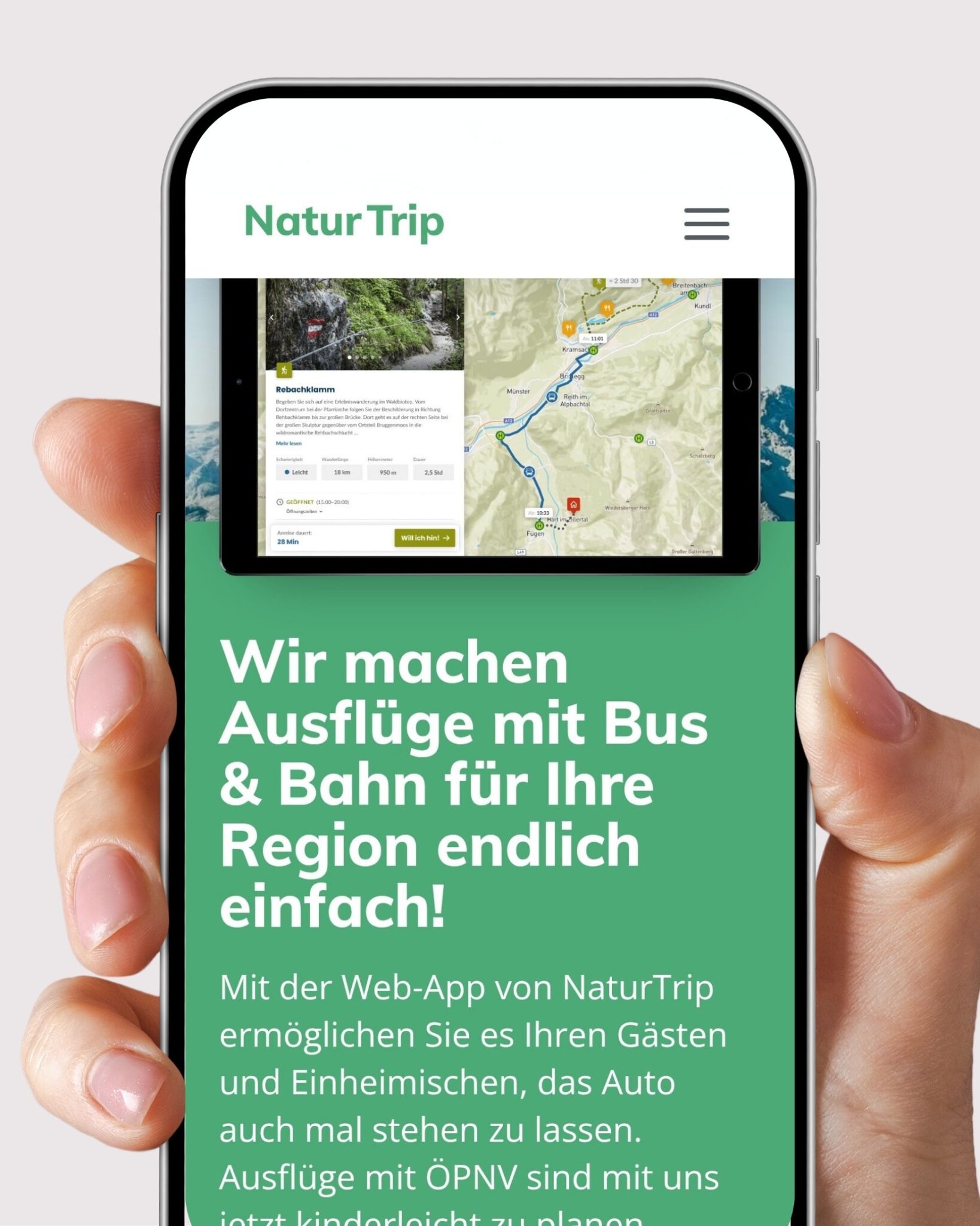 NaturTrip-App – nachhaltig unterwegs