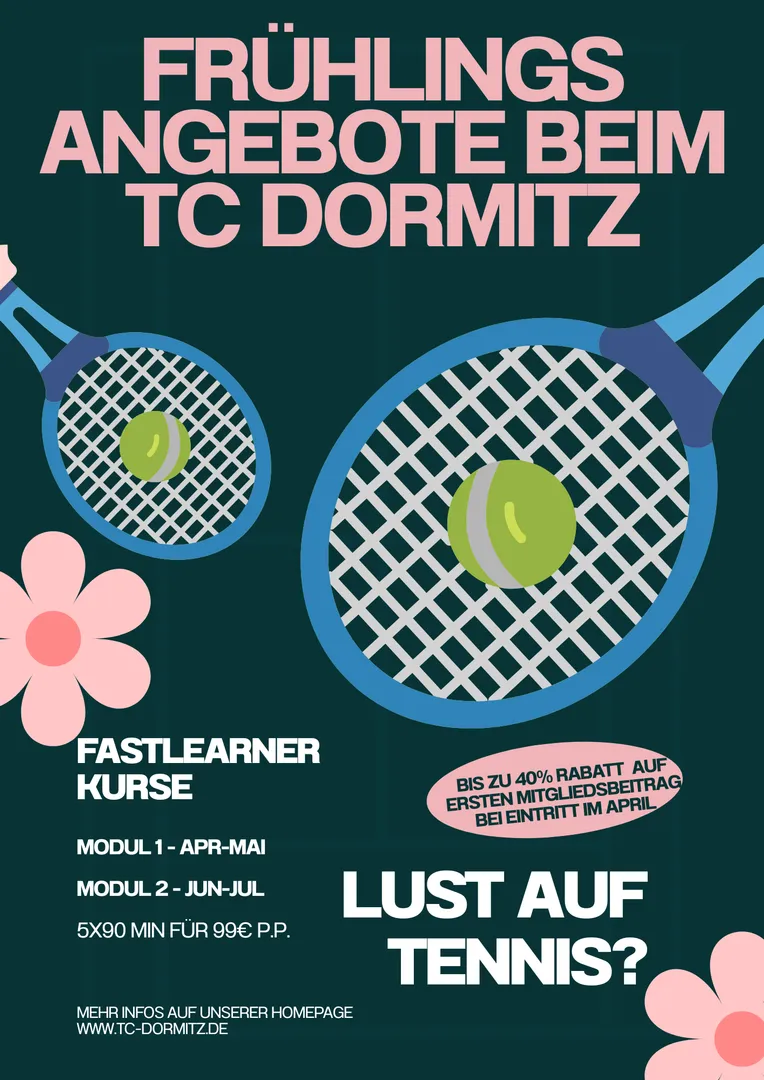 Frühlingsangebote beim TC Dormitz!