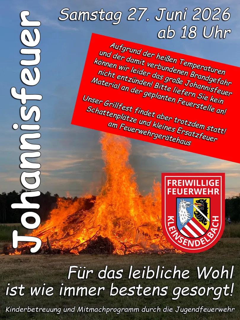 Johannisfeuer in Kleinsendelbach