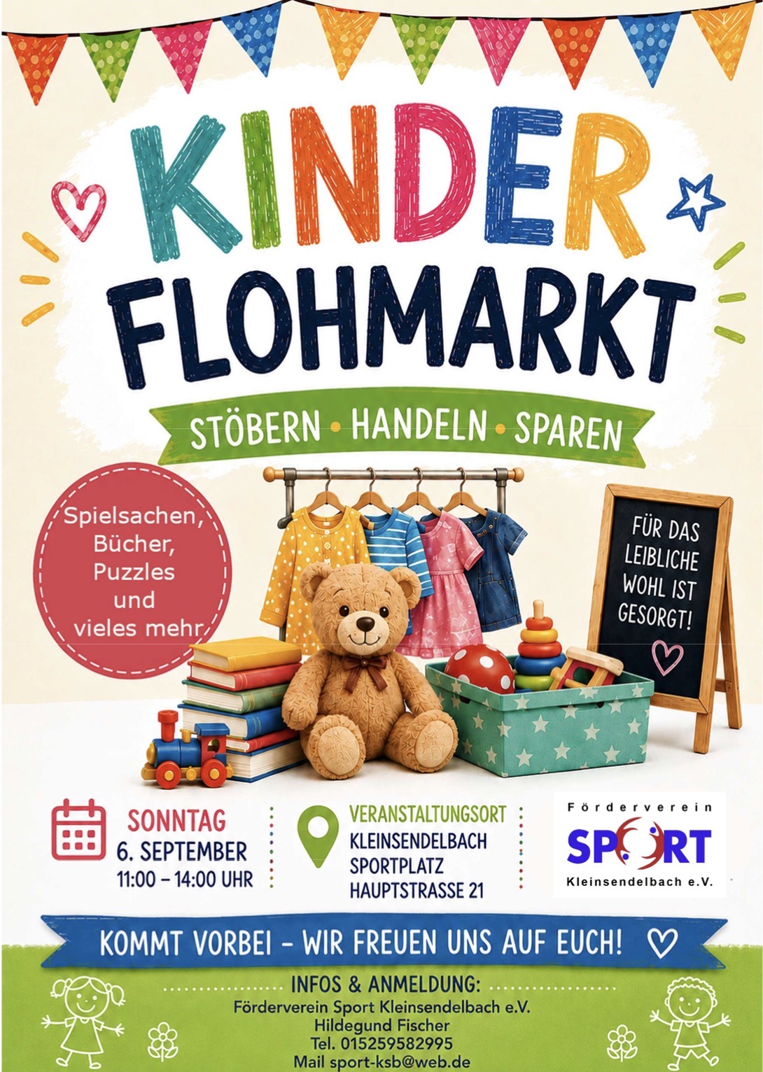 Morgen: Kinderflohmarkt!!